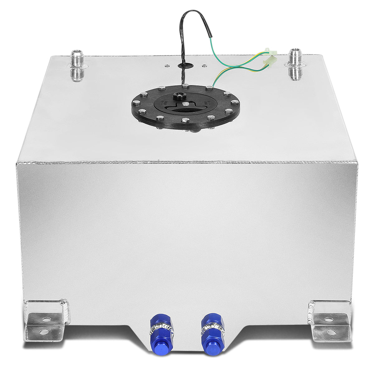 TANQUE DE GASOLINA FUEL CELL - GAS TANK WITH LEVEL SENDER - 10 GALLON - ALUMINUM - BLACK CAP - POLISHED