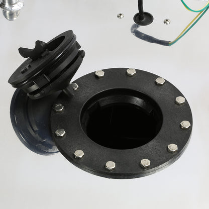 TANQUE DE GASOLINA FUEL CELL - GAS TANK WITH LEVEL SENDER - 10 GALLON - ALUMINUM - BLACK CAP - POLISHED