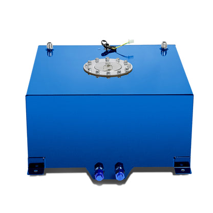 TANQUE DE GASOLINA FUEL CELL - GAS TANK WITH LEVEL SENDER - 10 GALLON - ALUMINUM - POLISHED CAP - BLUE