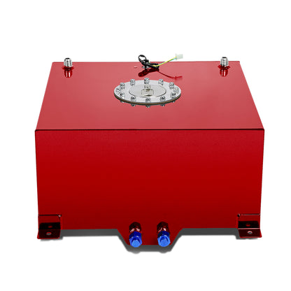 TANQUE DE GASOLINA FUEL CELL - GAS TANK WITH LEVEL SENDER - 10 GALLON - ALUMINUM - POLISHED CAP - RED