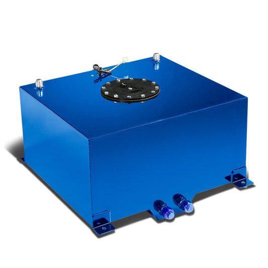 TANQUE DE GASOLINA FUEL CELL - GAS TANK WITH LEVEL SENDER - 10 GALLON - ALUMINUM - BLACK CAP - BLUE