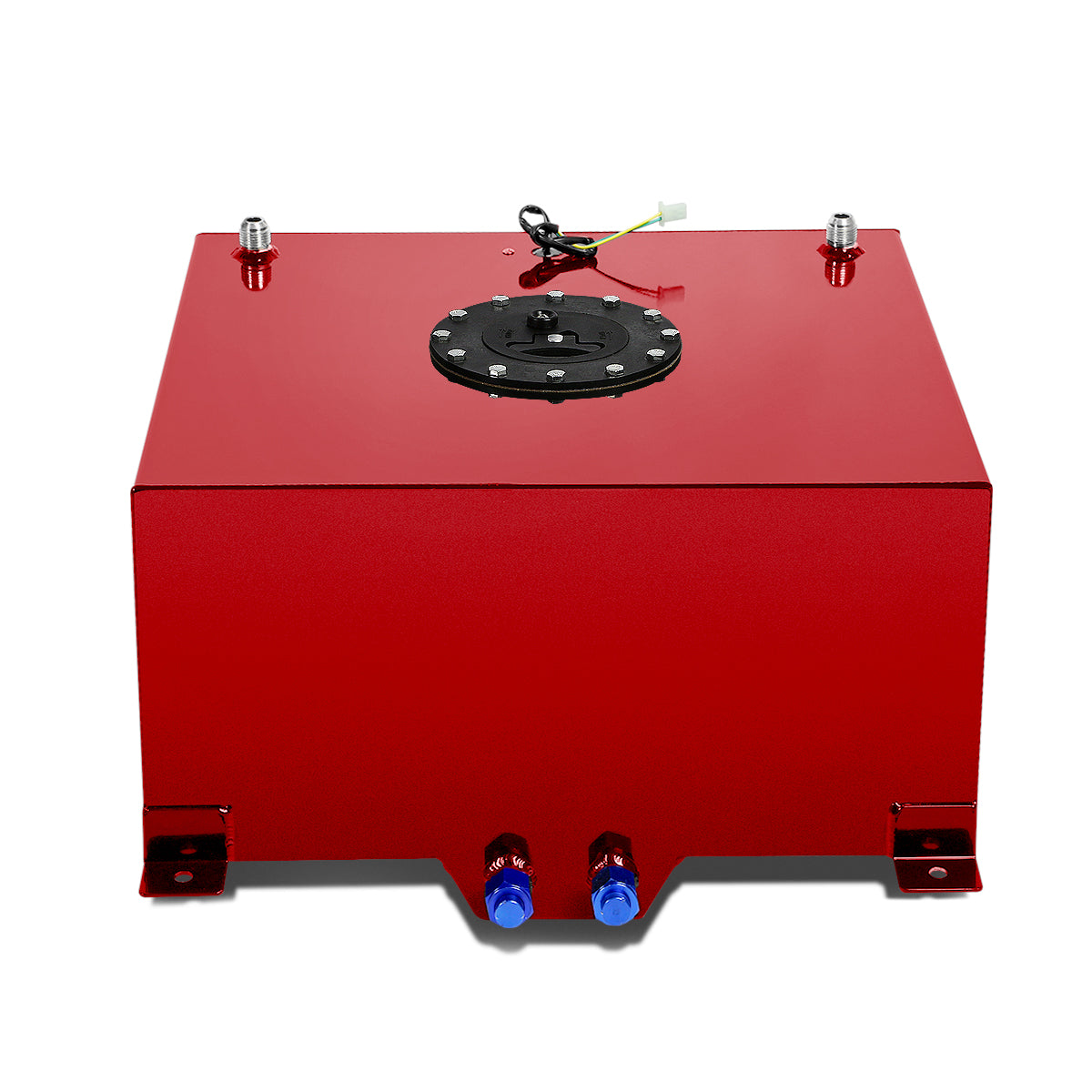 TANQUE DE GASOLINA FUEL CELL - GAS TANK WITH LEVEL SENDER - 10 GALLON - ALUMINUM - BLACK CAP - RED