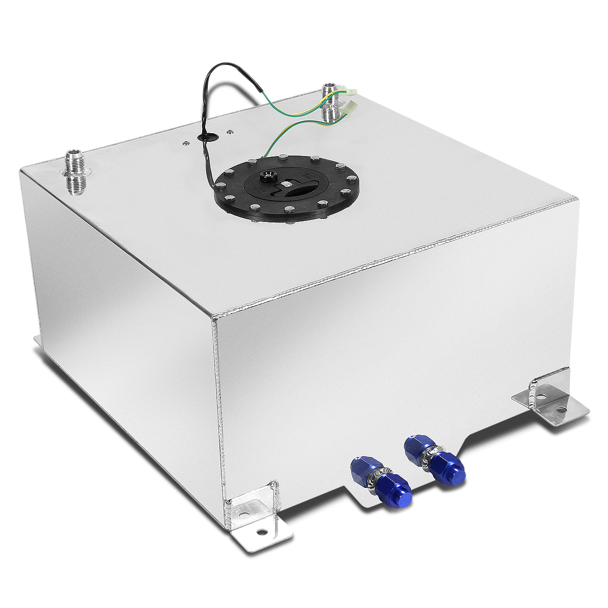 TANQUE DE GASOLINA FUEL CELL - GAS TANK WITH LEVEL SENDER - 15.5 GALLON - ALUMINUM - BLACK CAP - POLISHED