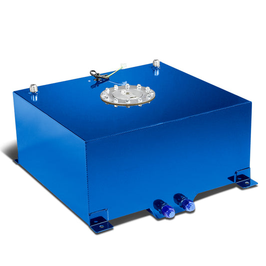 TANQUE DE GASOLINA FUEL CELL - GAS TANK WITH LEVEL SENDER - 15.5 GALLON - ALUMINUM - POLISHED CAP - BLUE