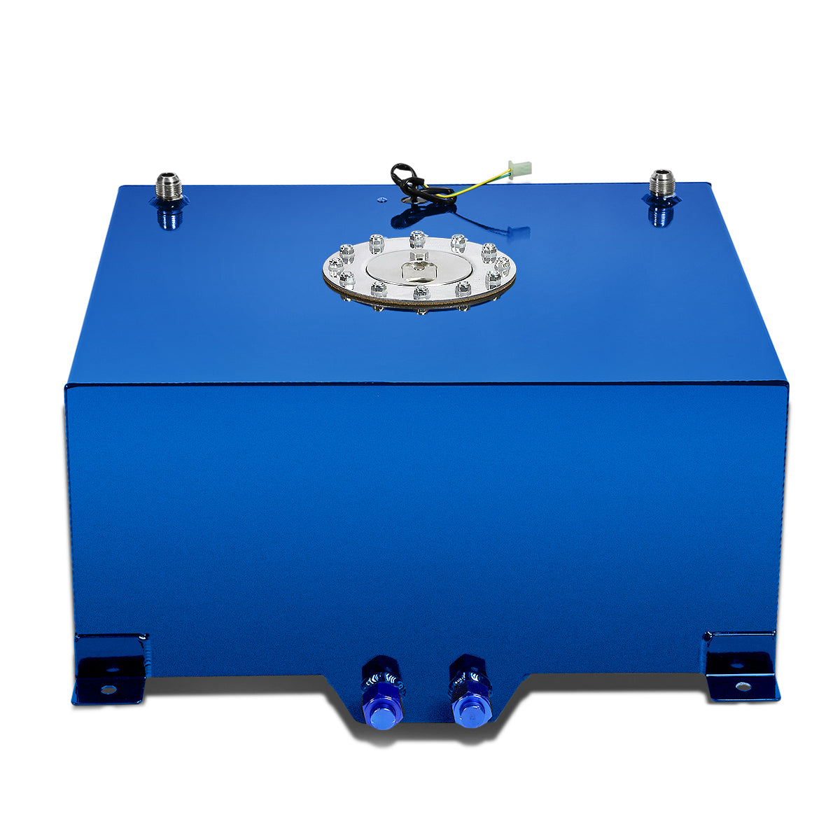 TANQUE DE GASOLINA FUEL CELL - GAS TANK WITH LEVEL SENDER - 15.5 GALLON - ALUMINUM - POLISHED CAP - BLUE