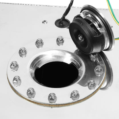 TANQUE DE GASOLINA FUEL CELL - GAS TANK WITH LEVEL SENDER - 15 GALLON - ALUMINUM - POLISHED CAP - POLISHED