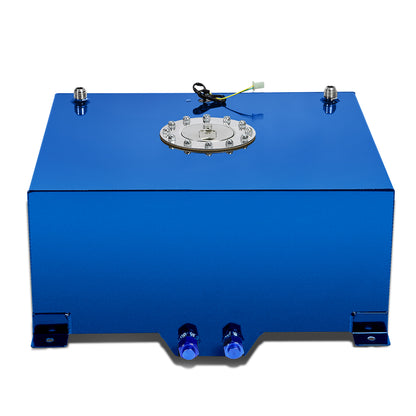 TANQUE DE GASOLINA FUEL CELL - GAS TANK WITH LEVEL SENDER - 15 GALLON - ALUMINUM - POLISHED CAP - BLUE