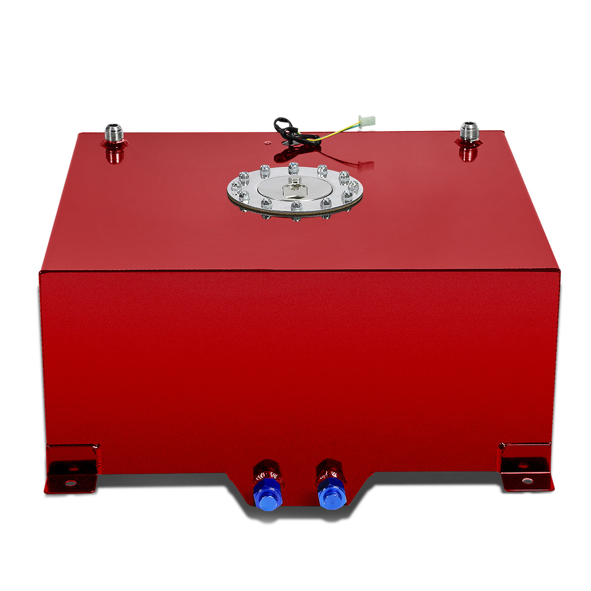 TANQUE DE GASOLINA FUEL CELL - GAS TANK WITH LEVEL SENDER - 15 GALLON - ALUMINUM - POLISHED CAP - RED