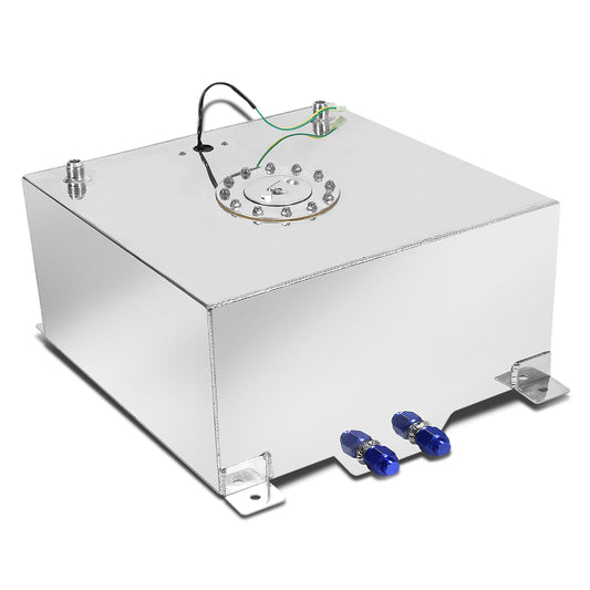 TANQUE DE GASOLINA FUEL CELL - GAS TANK WITH LEVEL SENDER - 20 GALLON - ALUMINUM - POLISHED CAP - POLISHED