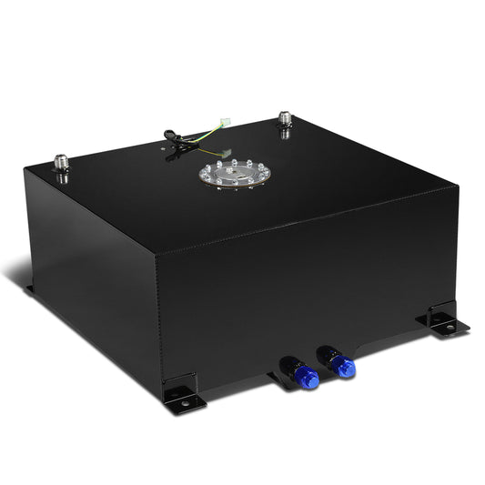 TANQUE DE GASOLINA FUEL CELL - GAS TANK WITH LEVEL SENDER - 20 GALLON - ALUMINUM - POLISHED CAP - BLACK