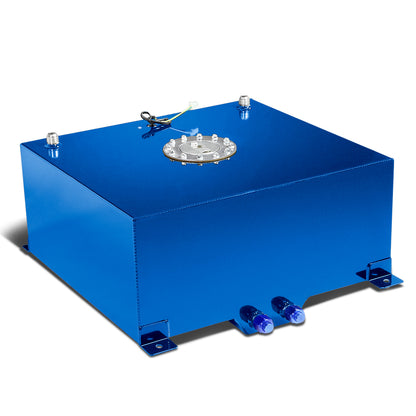 TANQUE DE GASOLINA FUEL CELL - GAS TANK WITH LEVEL SENDER - 20 GALLON - ALUMINUM - POLISHED CAP - BLUE