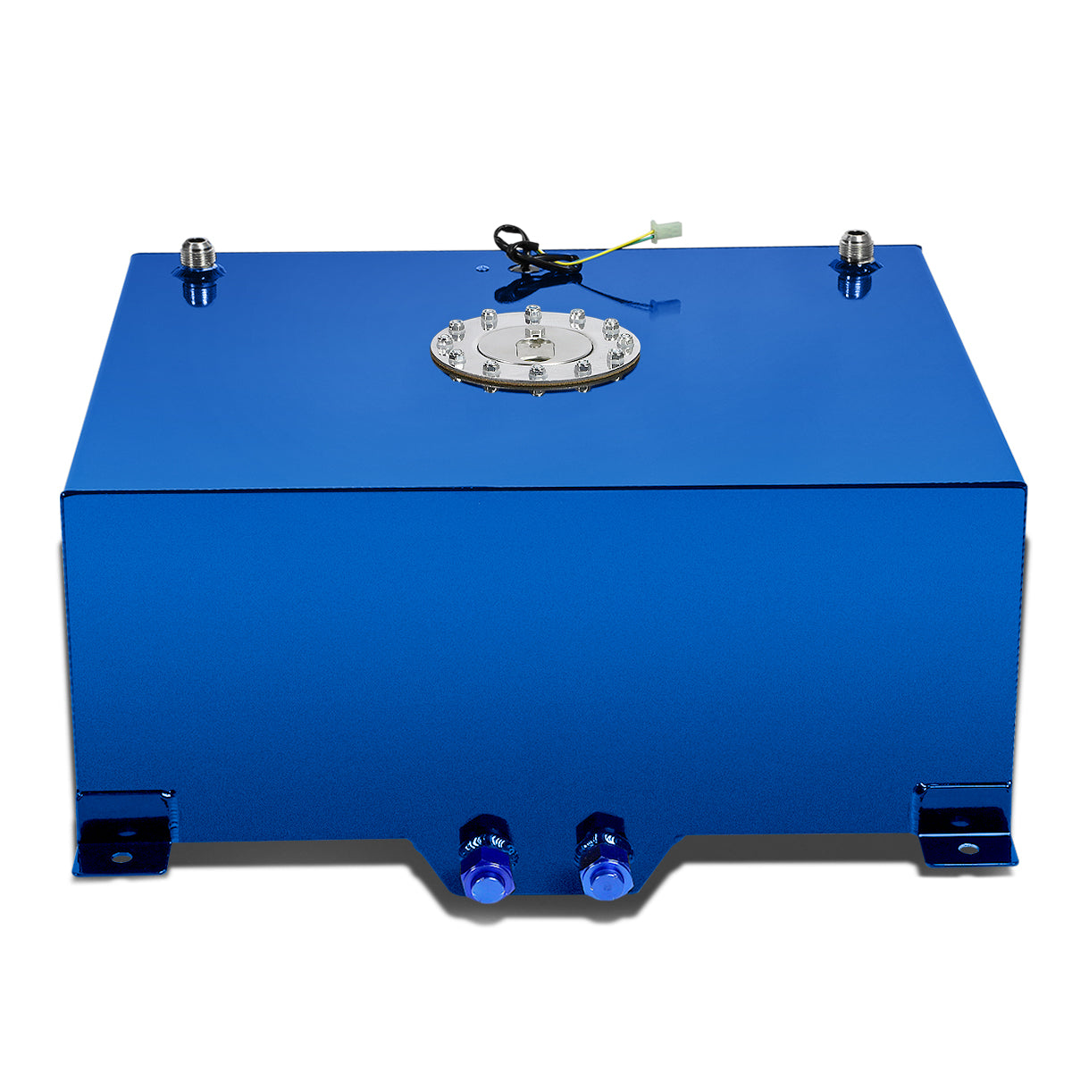 TANQUE DE GASOLINA FUEL CELL - GAS TANK WITH LEVEL SENDER - 20 GALLON - ALUMINUM - POLISHED CAP - BLUE