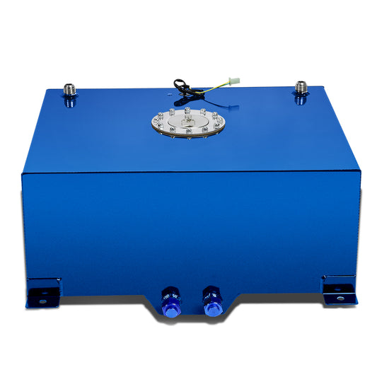 TANQUE DE GASOLINA FUEL CELL - GAS TANK WITH LEVEL SENDER - 20 GALLON - ALUMINUM - POLISHED CAP - BLUE