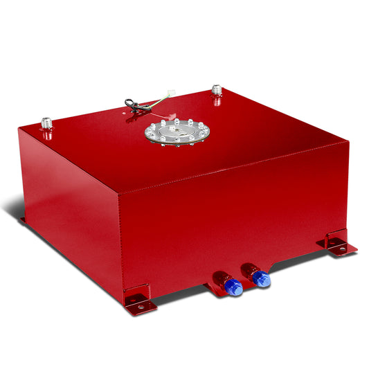 TANQUE DE GASOLINA FUEL CELL - GAS TANK WITH LEVEL SENDER - 20 GALLON - ALUMINUM - POLISHED CAP - RED