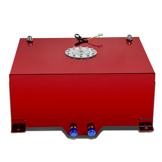 TANQUE DE GASOLINA FUEL CELL - GAS TANK WITH LEVEL SENDER - 20 GALLON - ALUMINUM - POLISHED CAP - RED
