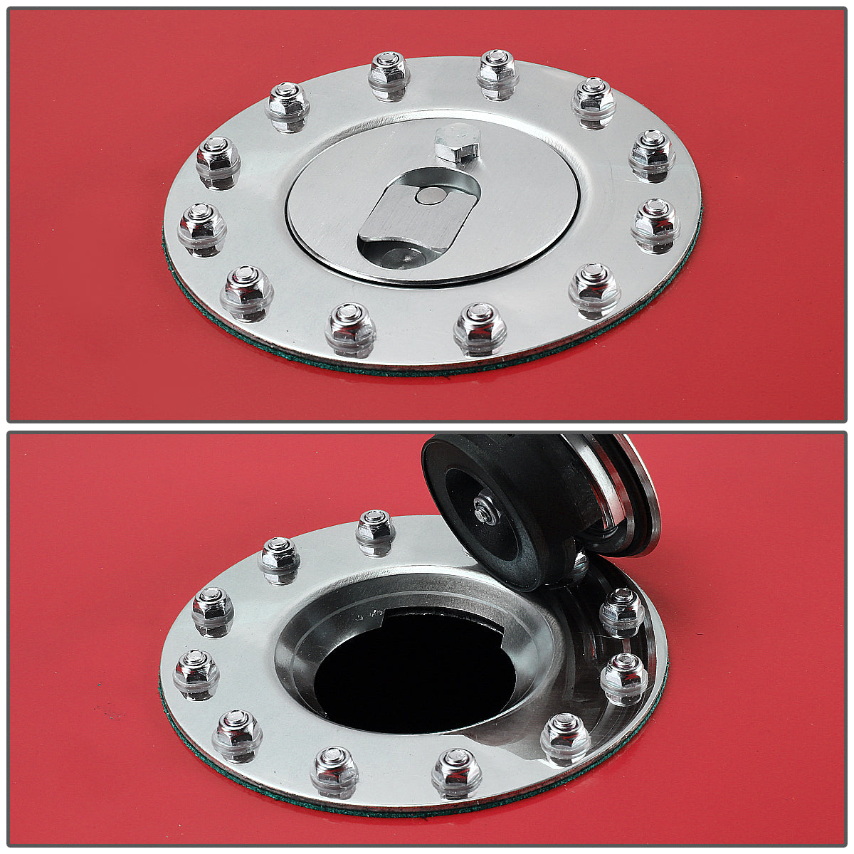 TANQUE DE GASOLINA FUEL CELL - GAS TANK WITH LEVEL SENDER - 20 GALLON - ALUMINUM - POLISHED CAP - RED