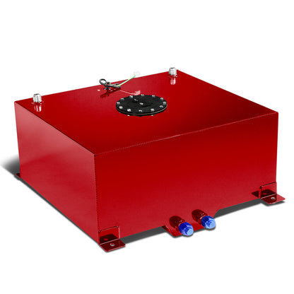 TANQUE DE GASOLINA FUEL CELL - GAS TANK WITH LEVEL SENDER - 20 GALLON - ALUMINUM - BLACK CAP - RED