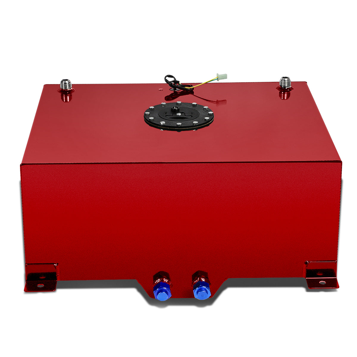 TANQUE DE GASOLINA FUEL CELL - GAS TANK WITH LEVEL SENDER - 20 GALLON - ALUMINUM - BLACK CAP - RED