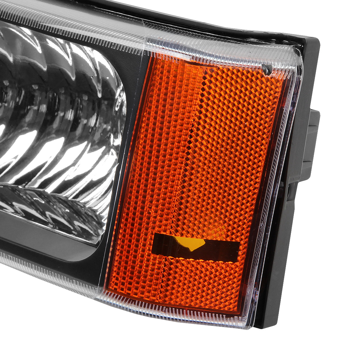 CUARTOS LUZ 03-06 CHEVY AVALANCHE 1500, 2500, SILVERADO 1500, 2500, 3500, 1500 HD, 2500 HD / 2007 SILVERADO 1500, 1500 HD, 2500 HD, 3500 CLASSIC - FITS MODELS WITHOUT FACTORY CLADDING ONLY - 2PC - BLACK / AMBER CORNER