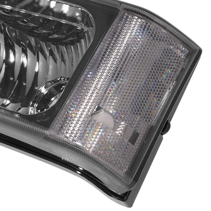 CUARTOS LUZ 03-06 CHEVY AVALANCHE 1500, 2500, SILVERADO 1500, 2500, 3500, 1500 HD, 2500 HD / 2007 SILVERADO 1500, 1500 HD, 2500 HD, 3500 CLASSIC - FITS MODELS WITHOUT FACTORY CLADDING ONLY - 2PC - SMOKE / CLEAR CORNER
