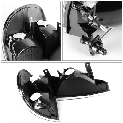 CUARTOS LUZ 95-01 FORD EXPLORER / 1997 MERCURY MOUNTAINEER - 2PC - BLACK HOUSING / AMBER CORNER