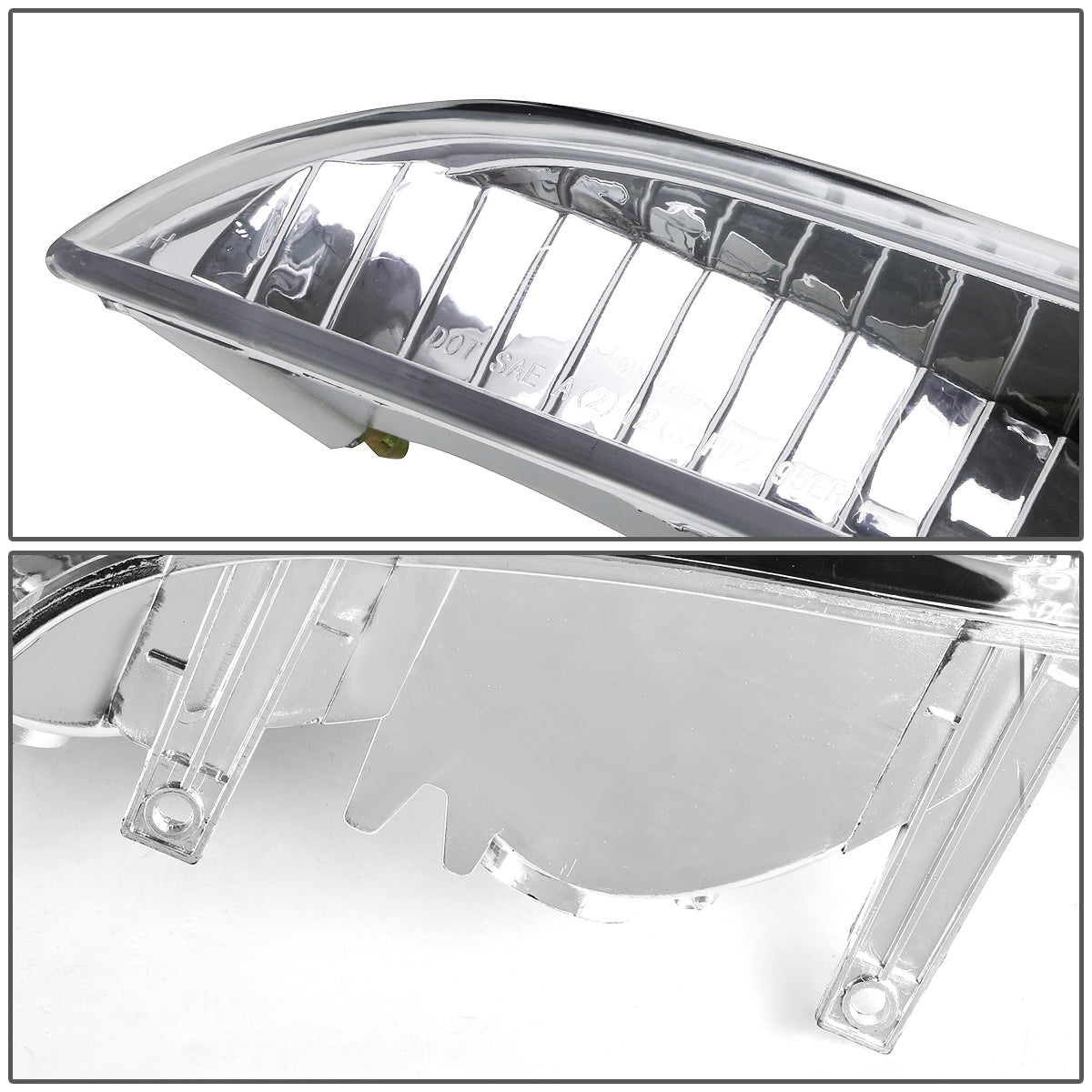 CUARTOS LUZ 95-01 FORD EXPLORER / 1997 MERCURY MOUNTAINEER - 2PC - CHROME HOUSING / AMBER CORNER