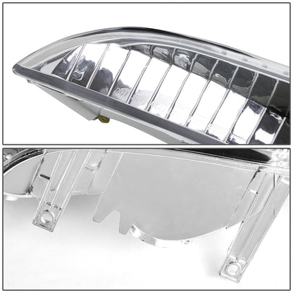 CUARTOS LUZ 95-01 FORD EXPLORER / 1997 MERCURY MOUNTAINEER - 2PC - CHROME HOUSING / AMBER CORNER