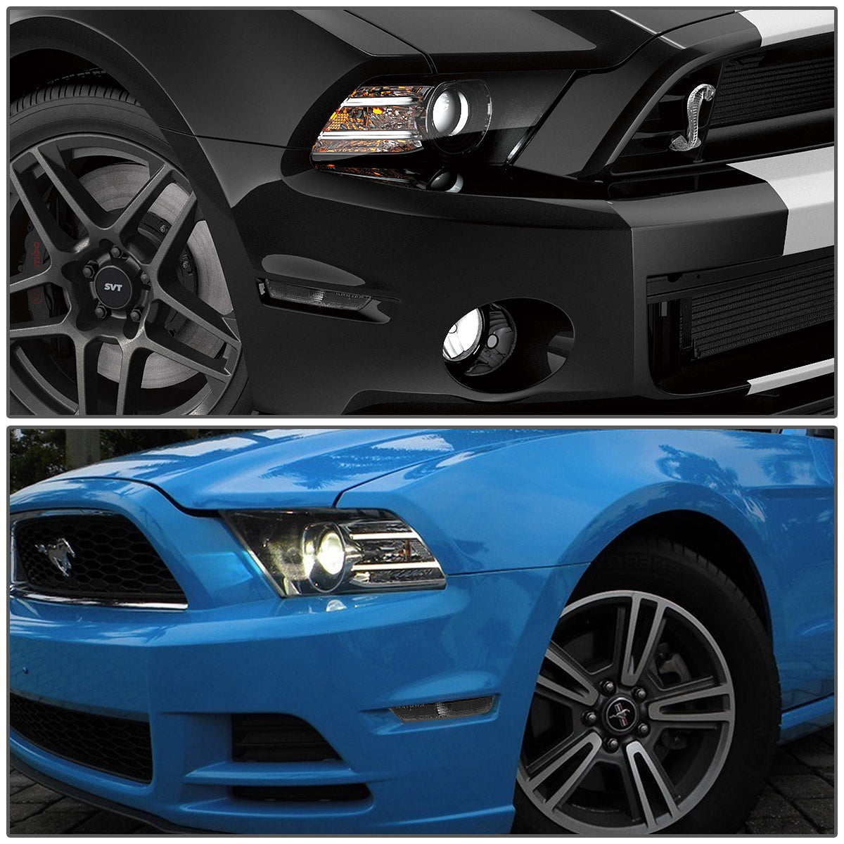 CUARTOS LUZ 10-14 FORD MUSTANG - BLACK