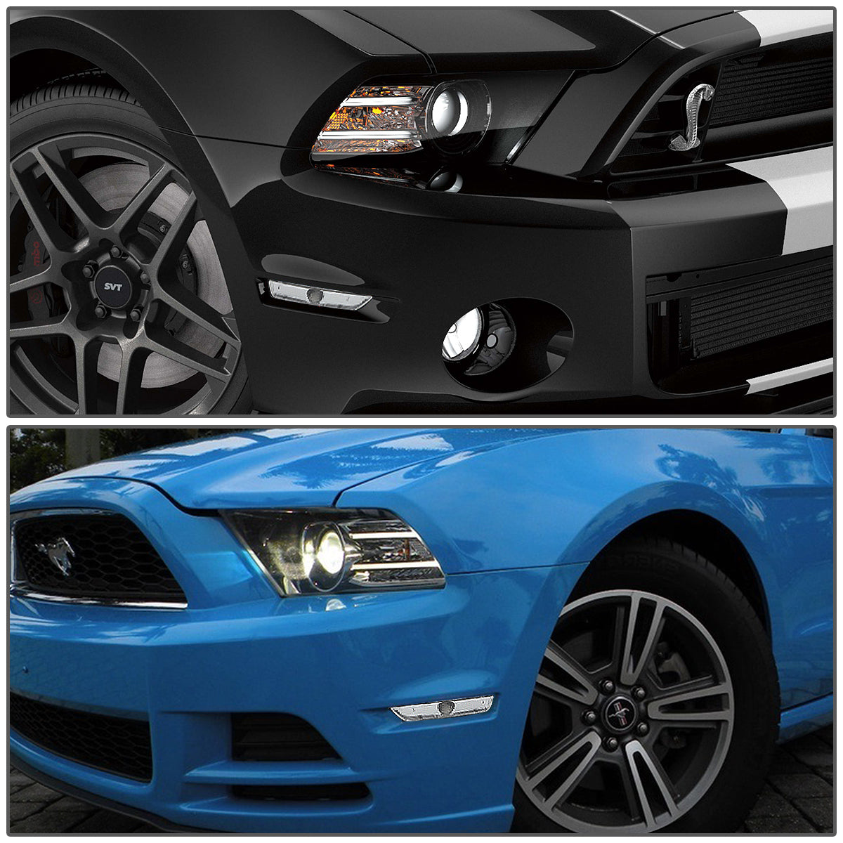 CUARTOS LUZ 10-14 FORD MUSTANG - CLEAR