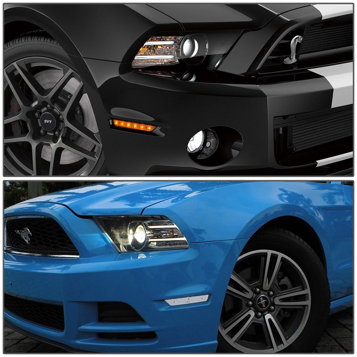 CUARTOS LUZ 10-14 FORD MUSTANG - LED - CLEAR