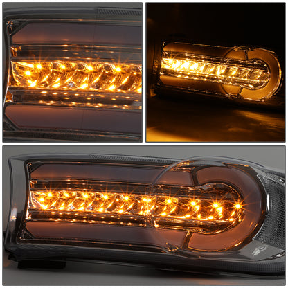 CUARTOS LUZ 07-14 TOYOTA FJ CRUISER - 3D - LED - DRL - 2PC - CHROME HOUSING / CLEAR CORNER