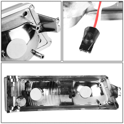CUARTOS LUZ 03-06 CHEVY SILVERADO 1500 , 2500 , 3500 , HD MODELS, CHEVY AVALANCHE - LED DRL - FITS AVALANCHE MODELS W/O BODY CLADDING - CHROME HOUSING / AMBER CORNER