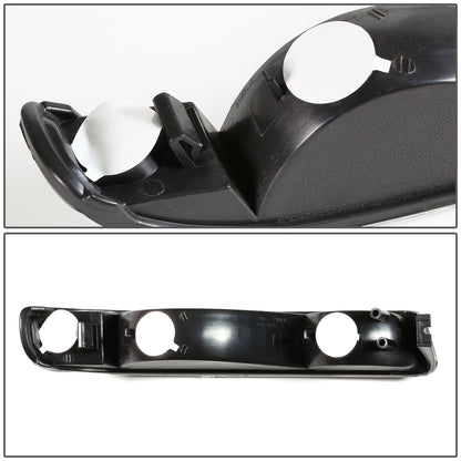 CUARTOS LUZ 99-06 GMC SIERRA 1500, 2500, 3500 AND HD MODELS / 2007 SIERRA 1500, 2500, 3500 AND HD MODELS CLASSIC ONLY / 00-06 YUKON 1500, 2500 - DOES NOT FIT C3 OR DENALI MODELS - 2PC - BLACK / CLEAR CORNER