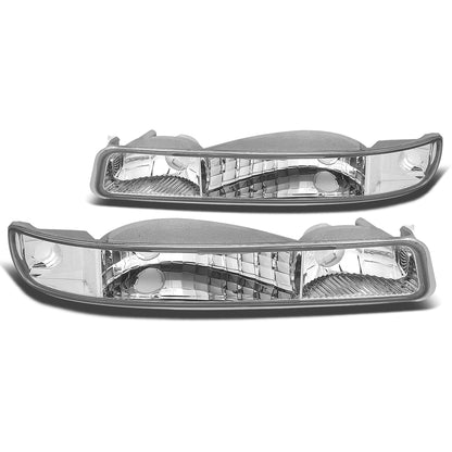 CUARTOS LUZ 99-06 GMC SIERRA 1500, 2500, 3500 AND HD MODELS / 2007 SIERRA 1500, 2500, 3500 AND HD MODELS CLASSIC ONLY / 00-06 YUKON 1500, 2500 - DOES NOT FIT C3 OR DENALI MODELS - 2PC - CHROME / CLEAR CORNER