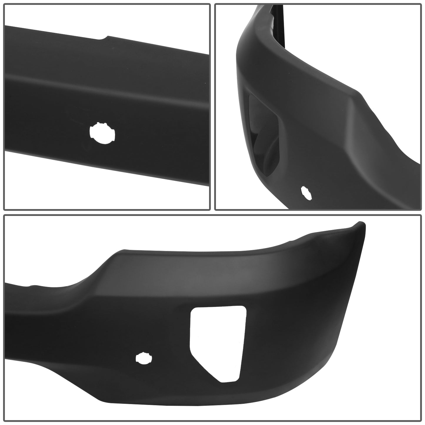 DEFENSA 16-18 CHEVY SILVERADO 1500 FRONT BUMPER FACE BAR - W/ FOG LIGHT CUT OUT, W/ SENSOR HOLE, BLACK