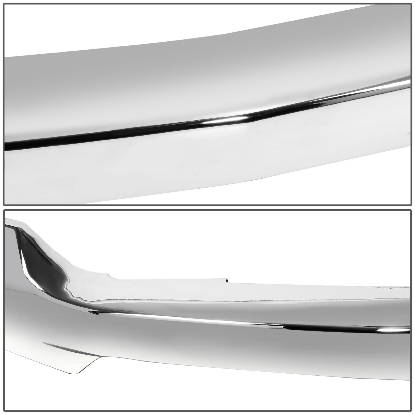 DEFENSA 16-18 CHEVY SILVERADO 1500 FRONT BUMPER FACE BAR - W/O FOG LIGHT CUT OUT, W/O SENSOR HOLE, CHROME