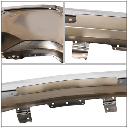 DEFENSA 16-18 CHEVY SILVERADO 1500 FRONT BUMPER FACE BAR - W/O FOG LIGHT CUT OUT, W/O SENSOR HOLE, CHROME