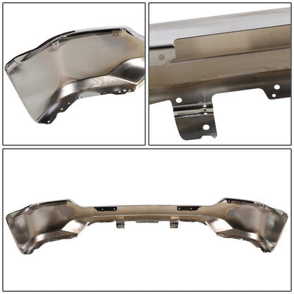 DEFENSA 16-18 CHEVY SILVERADO 1500 FRONT BUMPER FACE BAR - W/O FOG LIGHT CUT OUT, W/O SENSOR HOLE, CHROME