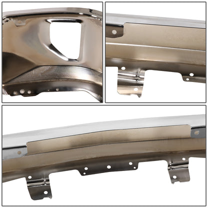 DEFENSA 16-18 CHEVROLET SILVERADO 1500 / 19 CHEVROLET SILVERADO 1500 LD - WITHOUT PARKING SENSOR HOLES & WITH FOG LIGHT CUTOUTS - CHROME