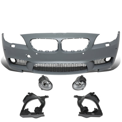 DEFENSA WITH FOG LIGHTS - 10-16 BMW 5-SERIES SEDAN, HATCHBACK - M5 STYLE - GRAY