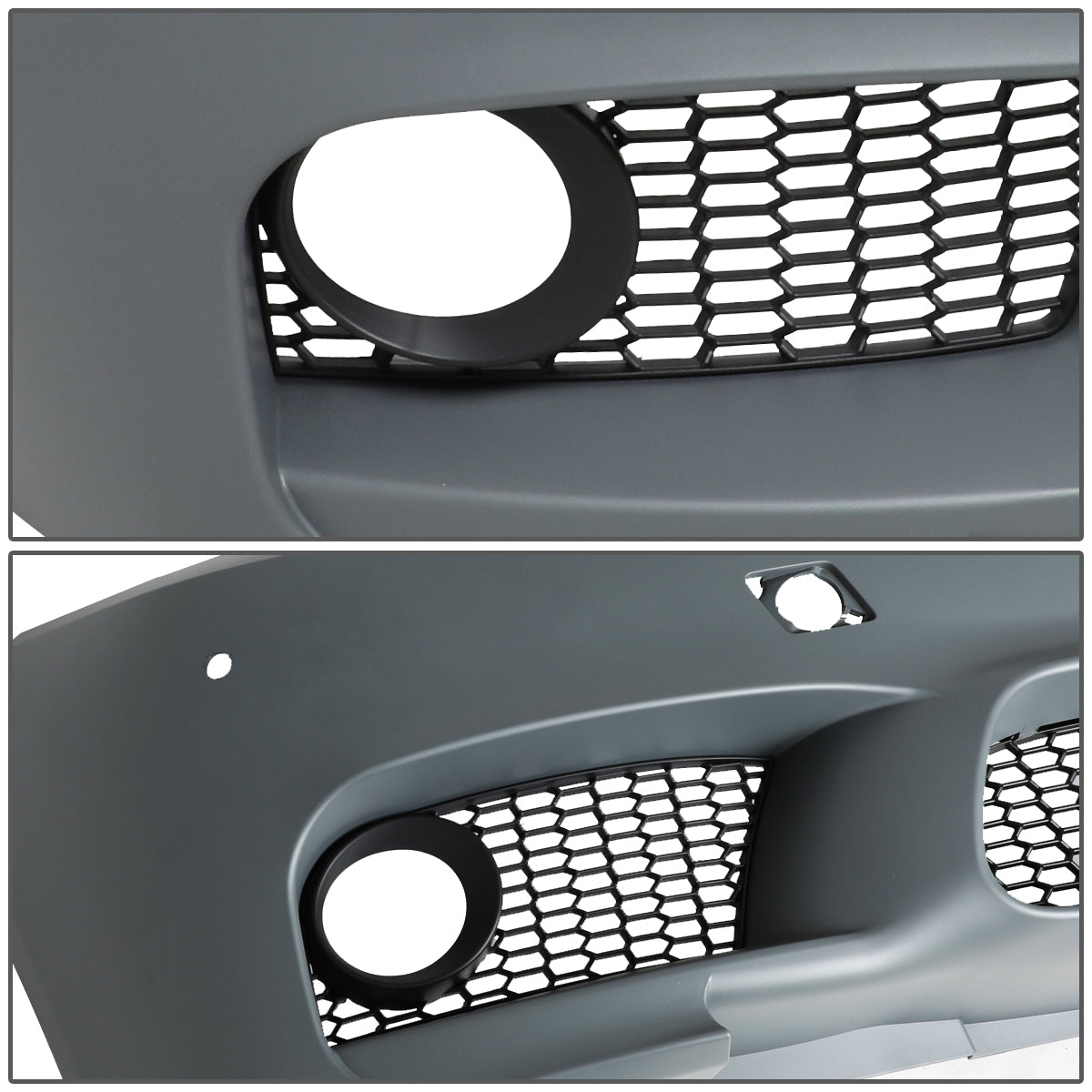 DEFENSA WITH FOG LIGHTS - 10-16 BMW 5-SERIES SEDAN, HATCHBACK - M5 STYLE - GRAY