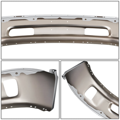 DEFENSA 14-18 RAM 1500 / 19-23 RAM 1500 CLASSIC, WITHOUT PARKING SENSOR HOLES; WITH FOG LIGHT CUTOUTS - CHROME