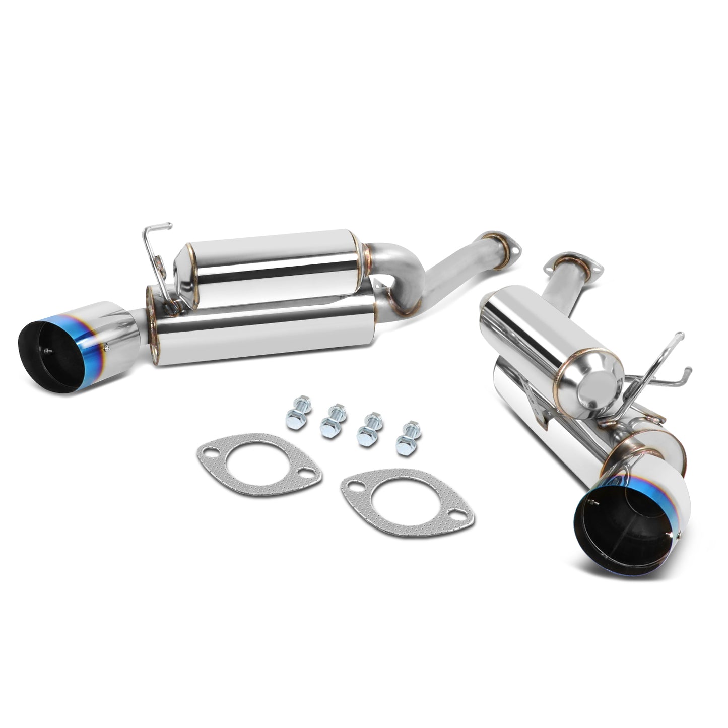 TUBERIA CATBACK AXELBACK - 03-09 NISSAN 350Z Z33/G35 V35 - DUAL BURNT TIP - STAINLESS STEEL