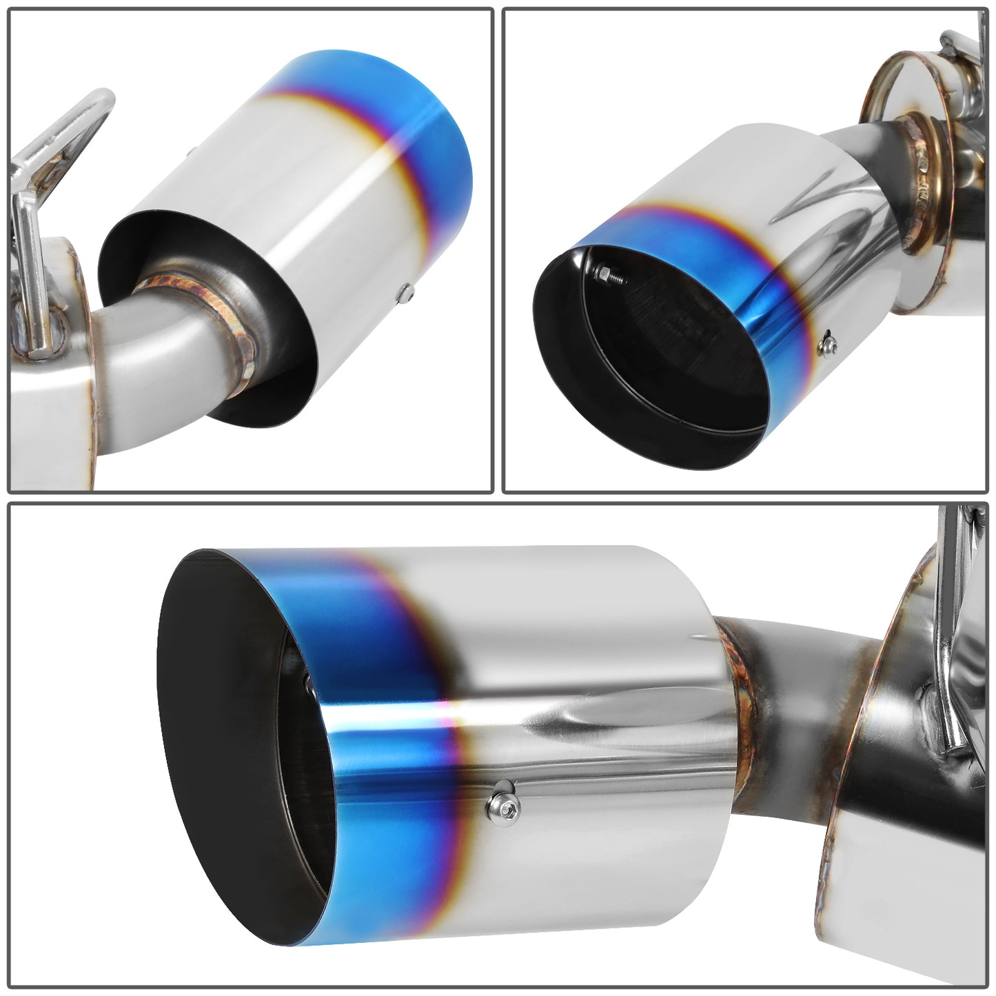 TUBERIA CATBACK AXELBACK - 03-09 NISSAN 350Z Z33/G35 V35 - DUAL BURNT TIP - STAINLESS STEEL