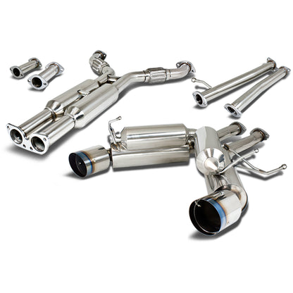 TUBERIA CATBACK CATBACK - 03-09 NISSAN 350Z Z33/G35 V35L - DUAL BURNT TIP - STAINLESS STEE