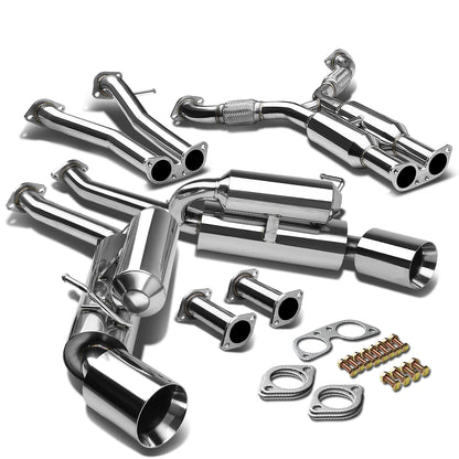 TUBERIA CATBACK CATBACK - 03-09 NISSAN 350Z Z33/G35 V35 - DUAL ROLLED TIP - STAINLESS STEEL