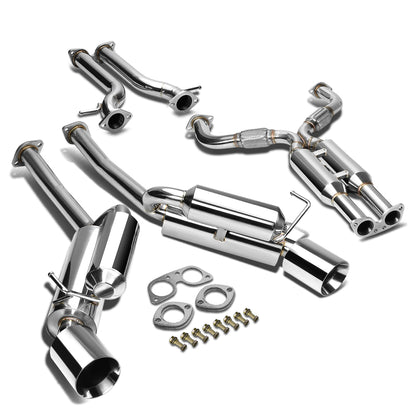 TUBERIA CATBACK CATBACK - 09-16 NISSAN 370Z - DUAL ROLLED TIP - STAINLESS STEEL