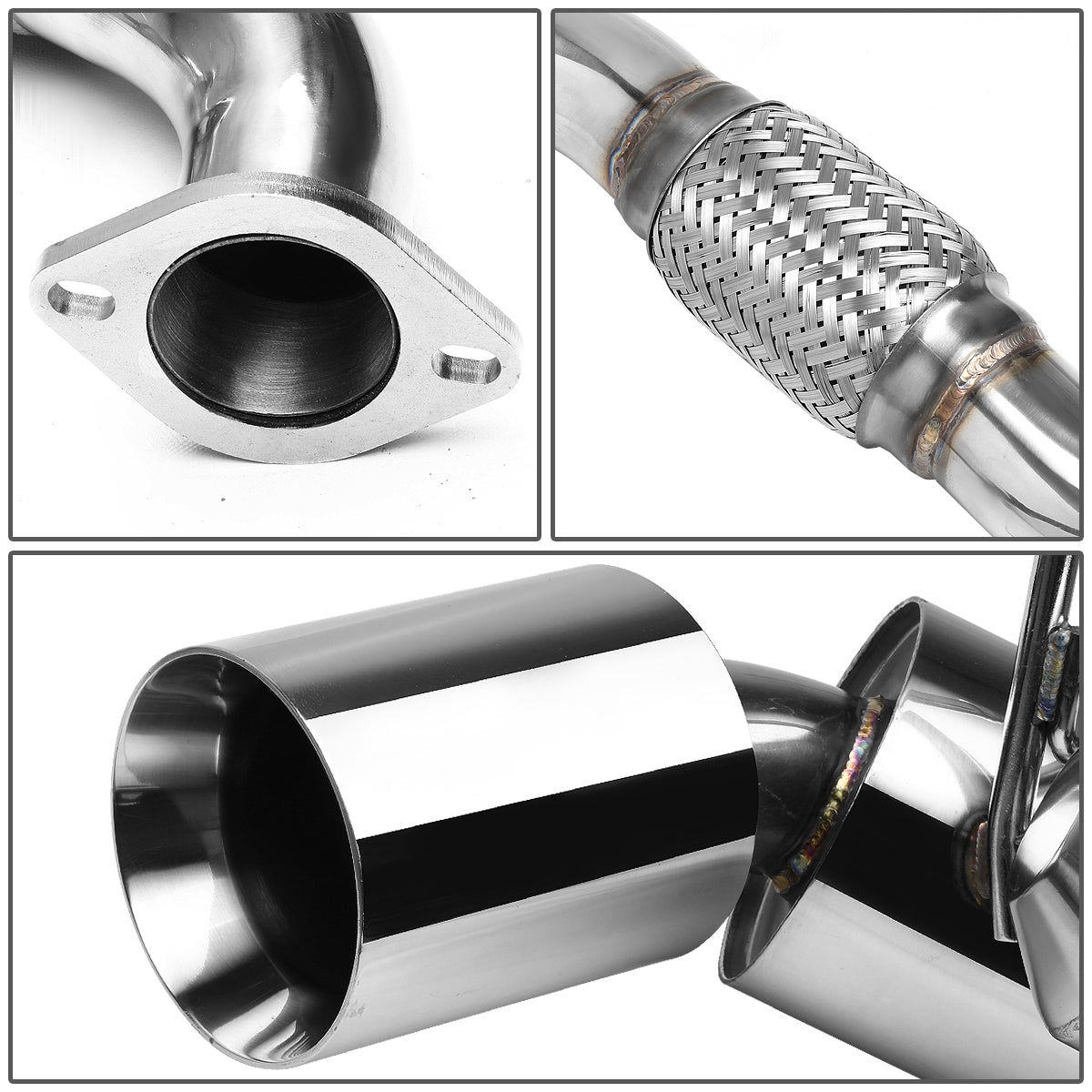 TUBERIA CATBACK CATBACK - 09-18 NISSAN 370Z Z34 FAIRLADY Z FITS MODELS W/ 3.7L VQ37VHR V6 ENGINES ONLY - DUAL ROLLED TIP - STAINLESS STEEL