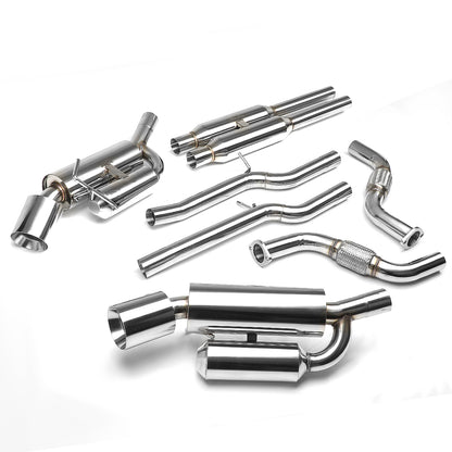 TUBERIA CATBACK CATBACK - 09-18 NISSAN 370Z Z34 FAIRLADY Z FITS MODELS W/ 3.7L VQ37VHR V6 ENGINES ONLY - DUAL ROLLED TIP - STAINLESS STEEL