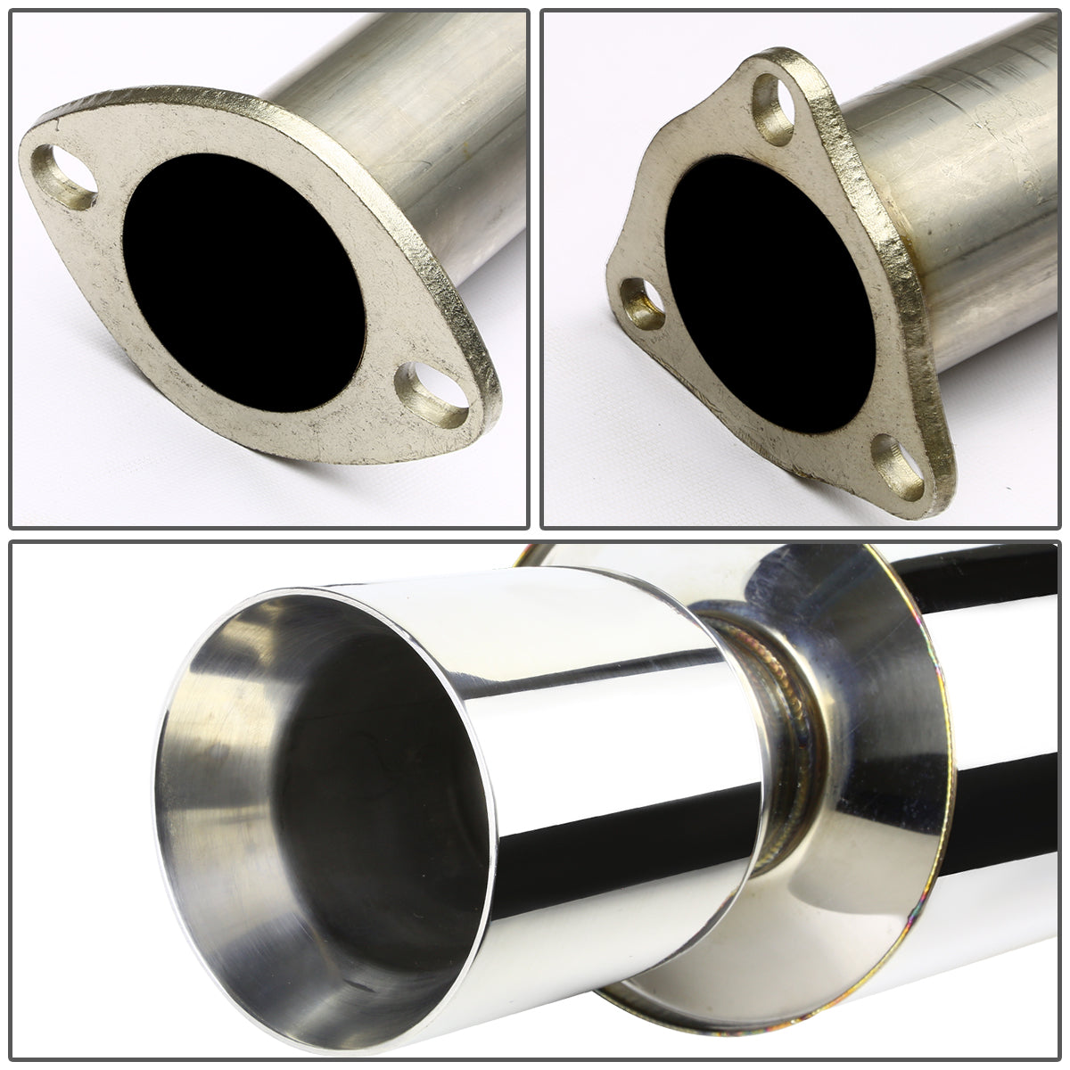 TUBERIA CATBACK CATBACK - 90-93 ACURA INTEGRA GS/RS - 2 DOOR - SINGLE ROLLED TIP - STAINLESS STEEL